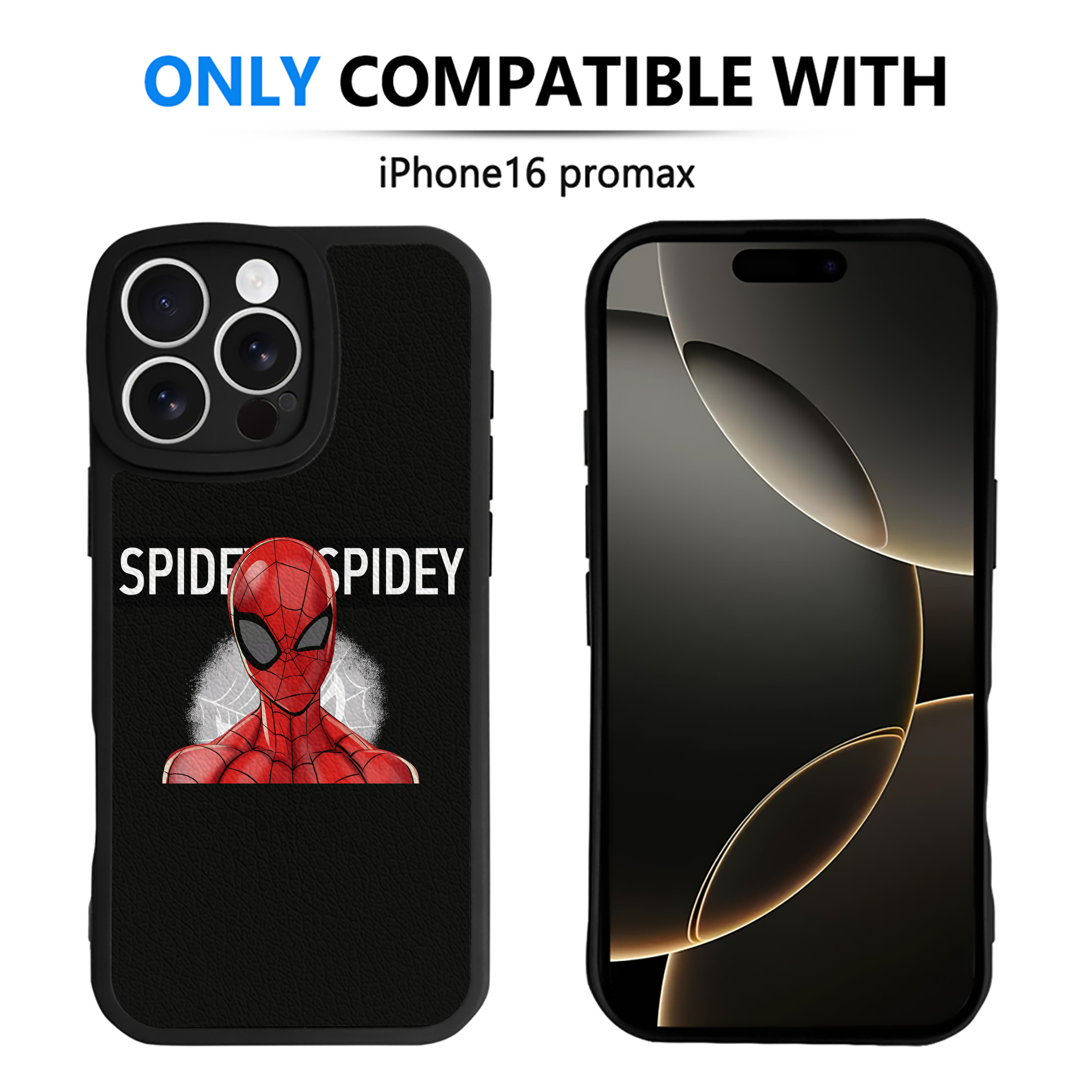 （画像用） Spider Man スパイダーマン 【iPhone 16シリーズ対応】シリコンスマホケース（レザー調） 材質：シリコン